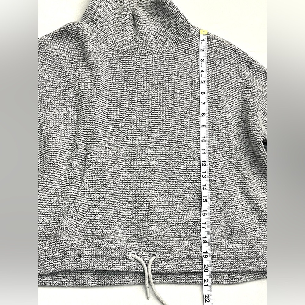 90 Degrees by Reflex Women’s Gray Cotton Blend Crop Cowl Neck Sweater XL - Picture 4 of 16